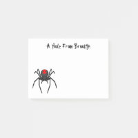 Scary black widow spider cartoon illustration