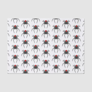 Scary black widow spider cartoon illustration  tissue paper