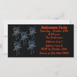 Scary Blue Gremlins Invitation de la fête d'Hallow