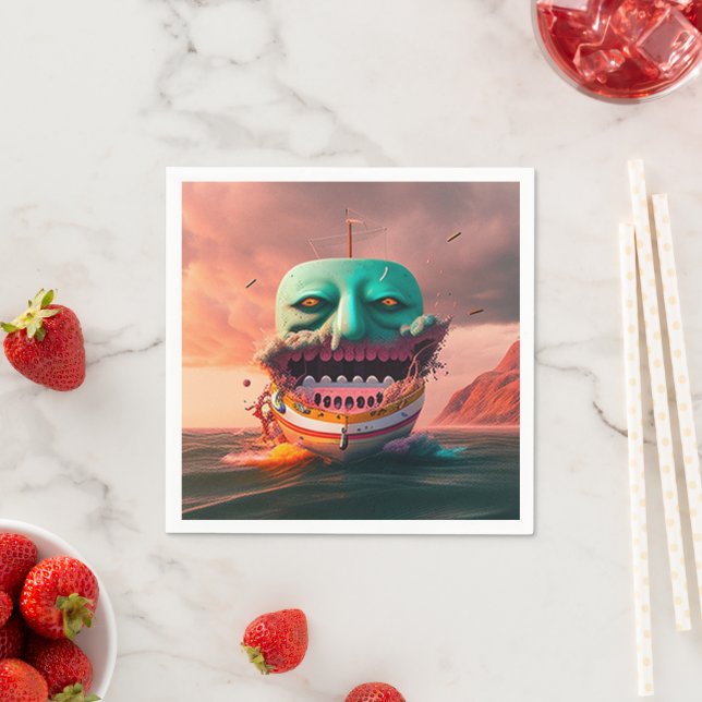 Scary boat napkin (Insitu)