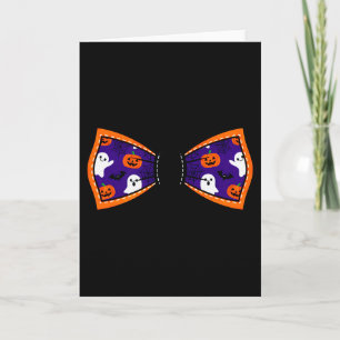 Scary Bow Tie For Halloween Funny Costume Card