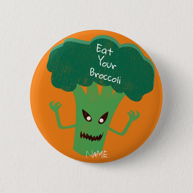 Scary Broccoli Thunder_Cove 2 Inch Round Button (Front)