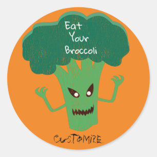 Scary Broccoli Thunder_Cove Classic Round Sticker