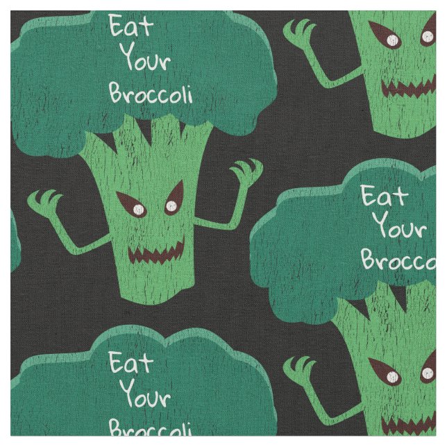Scary Broccoli Thunder_Cove Fabric (Close Up)
