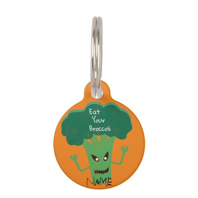 Scary Broccoli Thunder_Cove Pet Tag (Front)