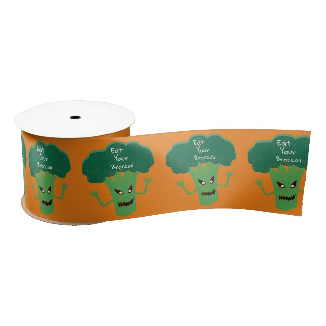 Scary Broccoli Thunder_Cove Satin Ribbon (Spool)