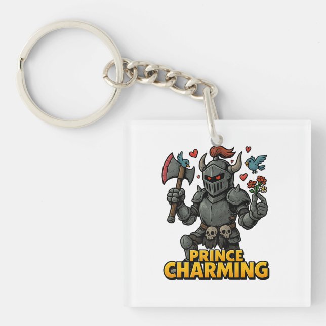 Scary Cartoon Knight  – “Price Charming Keychain (Front)