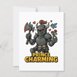 Scary Cartoon Knight  – “Price Charming Postcard