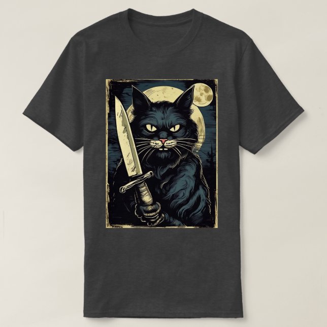 scary cat T-Shirt (Design Front)