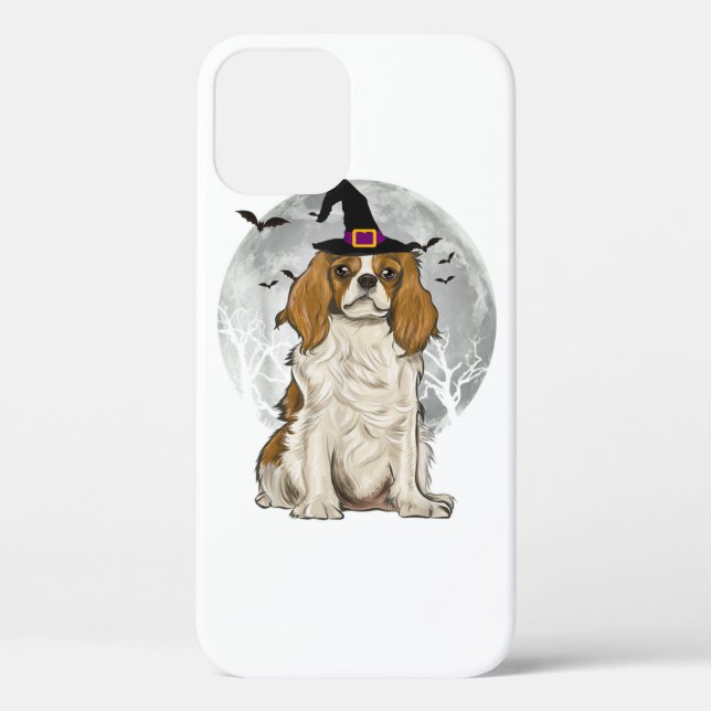 Scary Cavalier King Charles Spaniel Dog Witch Hat  Case-Mate iPhone Case (Back)