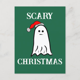 Scary Christmas Ghost  Postcard
