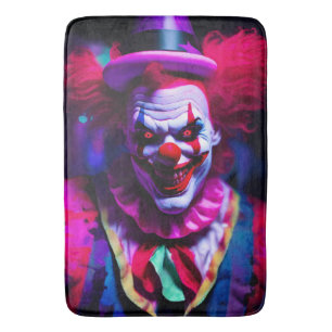 scary clown bath mat