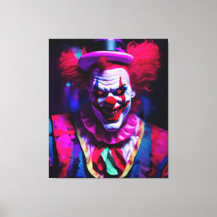 scary clown canvas print