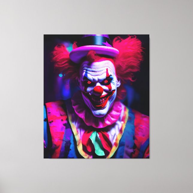 scary clown canvas print (Front)