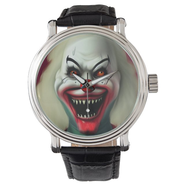 scary clown horror portrait ugly monster Halloween Watch (Front)