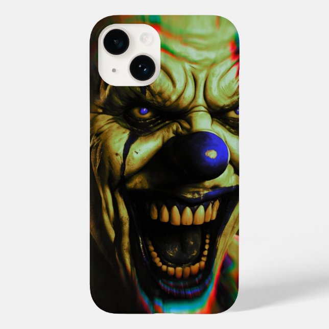 Scary clown iPhone 14 case (Back)