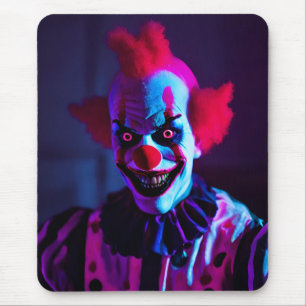 scary clown mouse pad