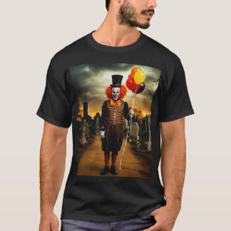 Scary Clown Portrait Gothic T-Shirt