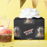 Scary clown themed Birthday Wrapping Paper<br><div class="desc">Birthday wrapping paper featuring a Scary clown themed birthday cake with "Happy Birthday",  all-caps bold font. Personalize it by adding your name(s).</div>
