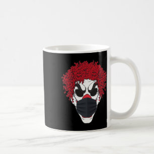 Scary Clown Wearing A Face Mask Germophobe Hallowe Coffee Mug