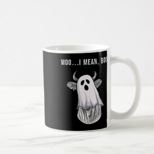 Scary Cow Farmer Halloween Ghost Funny Moo I Mean  Coffee Mug