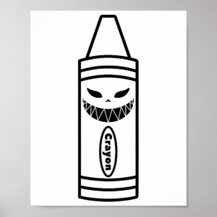 Scary Crayon Box Halloween Easy Costume Couples Ad Poster
