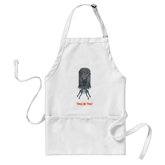 Scary Creature Tombstone Halloween Standard Apron (Front)