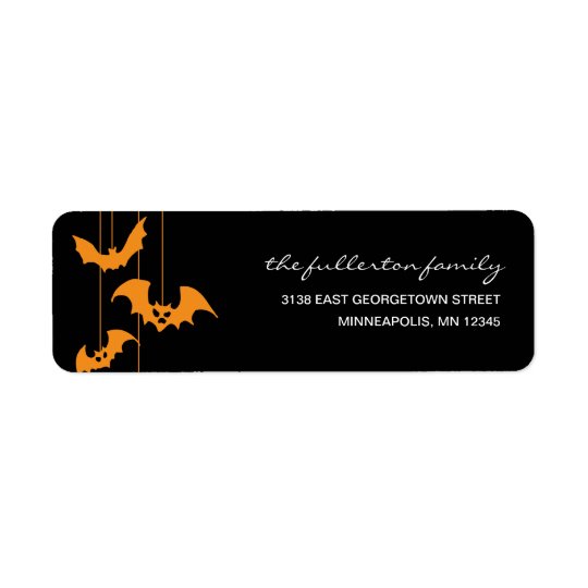 Scary Creatures Halloween Address Label