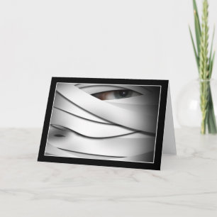 Scary Creepy One Eyed Halloween Mummy Card