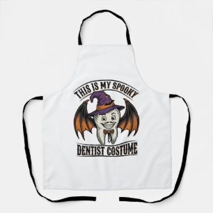 Scary Dentist Costume Halloween Dental Shirt Art_1 Apron