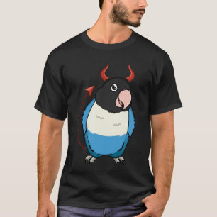Scary Devil Costume Parrot I Blue masked Lovebird T-Shirt