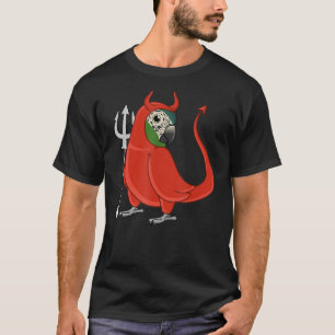 Scary Devil Costume Parrot I Hahns Macaw T-Shirt