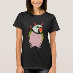Scary Devil Costume Parrot I Moustache Parakeet T-Shirt