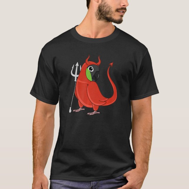 Scary Devil Costume Parrot I Nanday Conure Premium T-Shirt (Front)