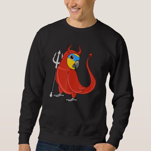 Scary Devil Costume Parrot I Orange-winged Amazon Sweatshirt (Front)