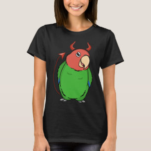 Scary Devil Costume Parrot I Rosy faced Green Love T-Shirt