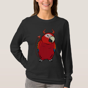 Scary Devil Costume Parrot I Scarlet Macaw T-Shirt