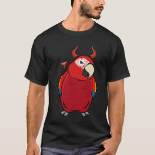 Scary Devil Costume Parrot I Scarlet Macaw T-Shirt