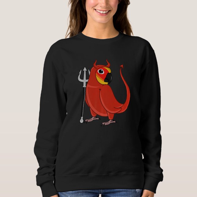 Scary Devil Costume Parrot I Sun Conure Premium Sweatshirt (Front)