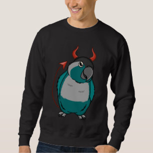 Scary Devil Costume Parrot I Turquoise Green Cheek Sweatshirt