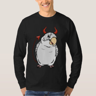 Scary Devil Costume Parrot I White Budgie Budgerig T-Shirt