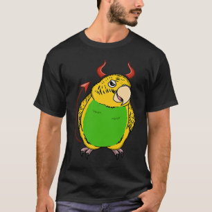 Scary Devil Costume Parrot I Yellow Budgie Budgeri T-Shirt