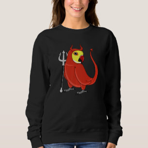 Scary Devil Costume Parrot I Yellow Indian Ringnec Sweatshirt