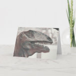 Scary Dinosaur Birthday Card<br><div class="desc">This Happy Birthday card features an impressive tyrannosaurus dinosaur.</div>