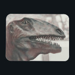 Scary Dinosaur Magnet<br><div class="desc">This magnet features an image of a ferocious tyrannosaurus dinosaur. Makes great birthday party favours!</div>