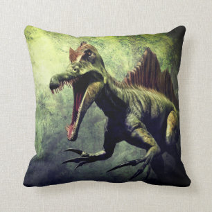Scary Dinosaur Throw Pillow