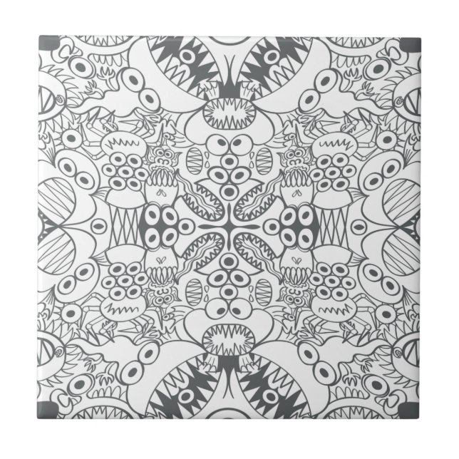 Scary doodles preparing a fright for you tile (Front)