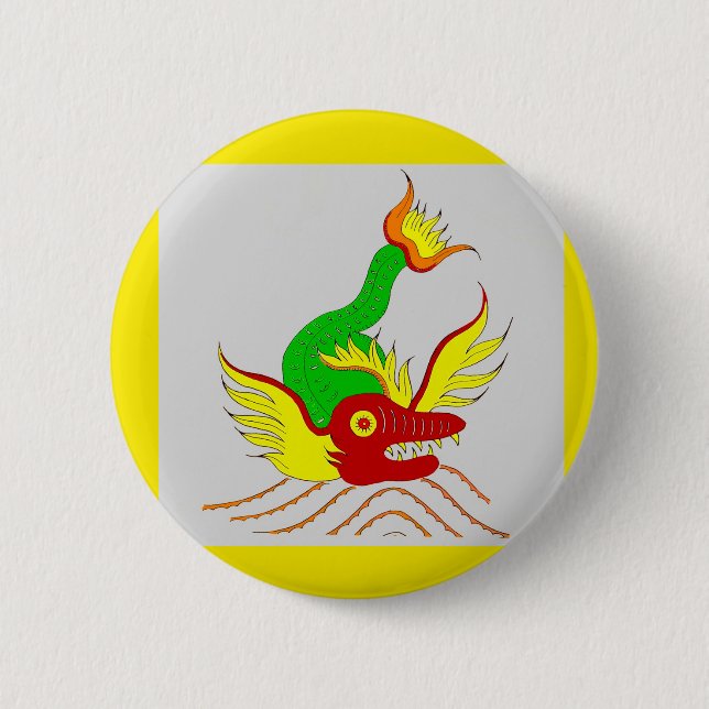 scary dragon 2 inch round button (Front)