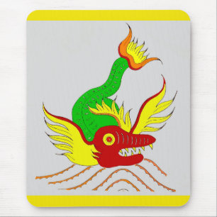 scary dragon mouse pad