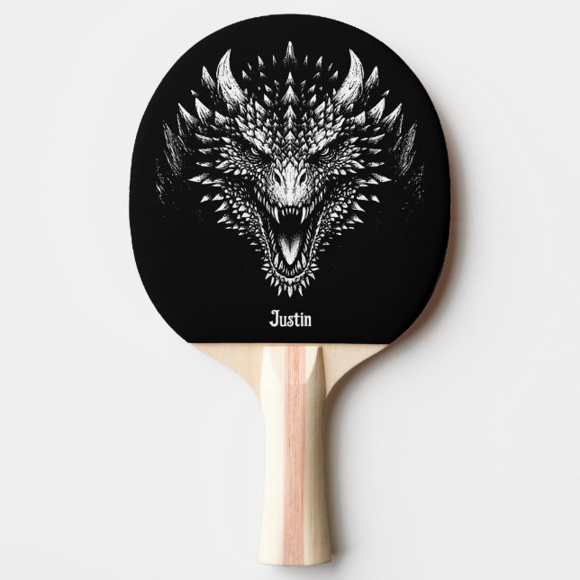 Scary Dragon Personalized  Ping Pong Paddle (Front)